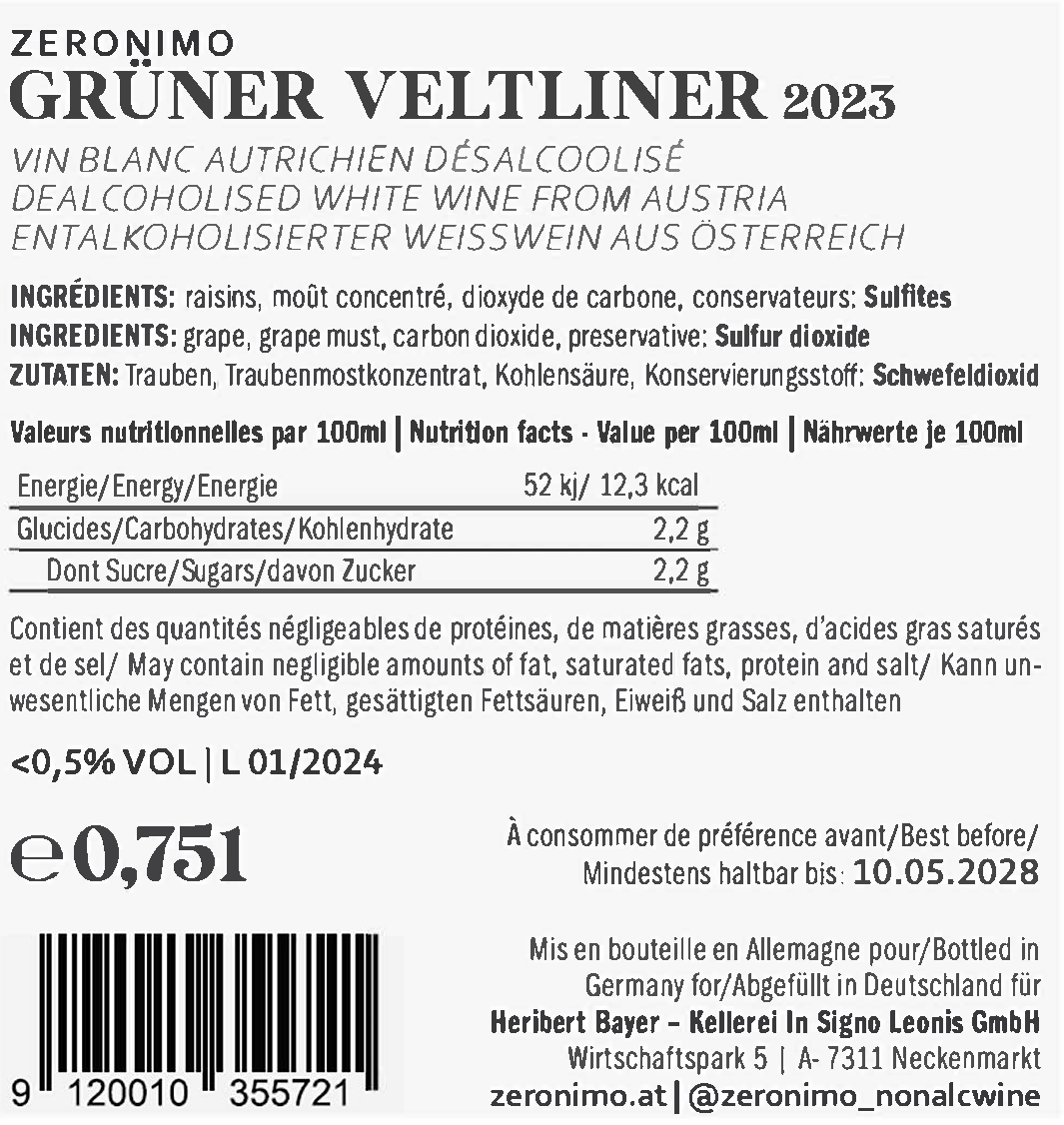 Zeronimo - Grüner Veltliner