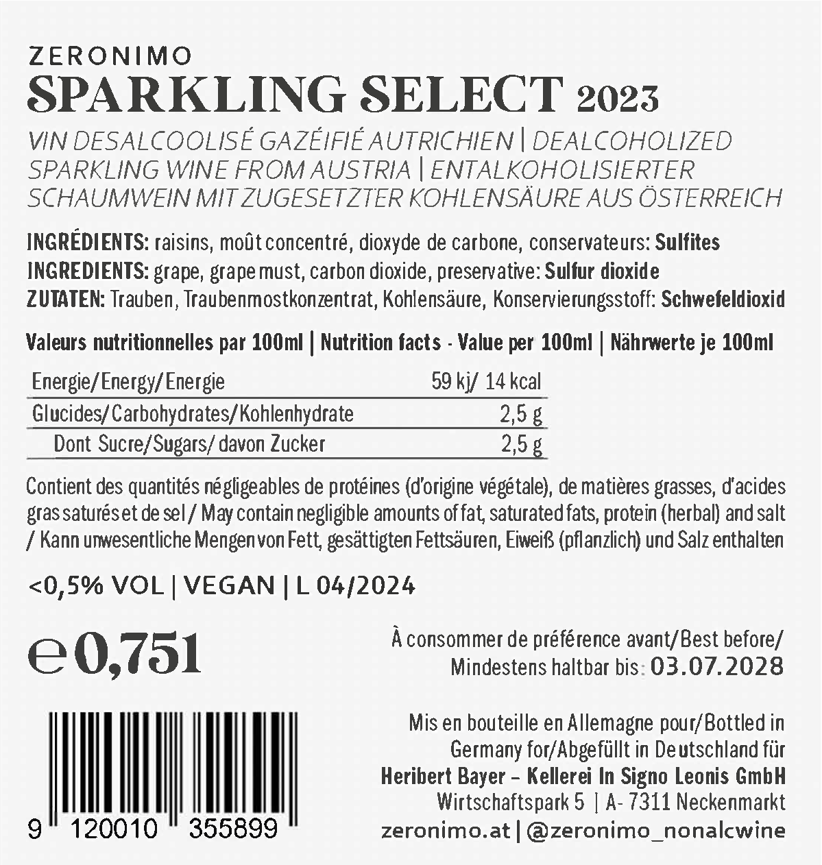 Zeronimo - Sparkling Select